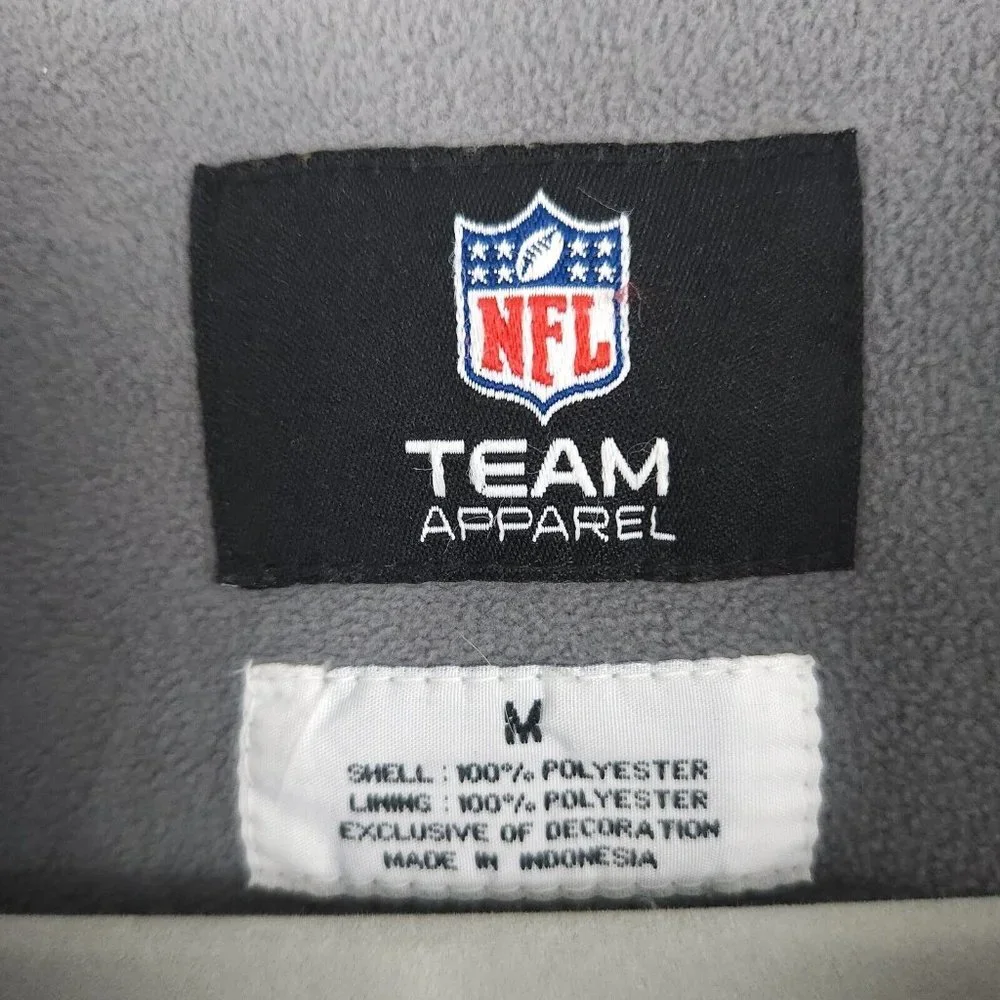 NFL Team Apparel NE Patriots Mens Size M Fleece Lined Full Zip Jacket Blue/Grey